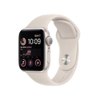 Apple Watch SE 40mm GPS Caixa Estelar de Alumínio Pulseira Esportiva Estelar - Magazine Ofertaesperta