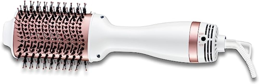 Escova Secadora Mondial Branco/Rose Gold 1300W Bivolt - ES-50