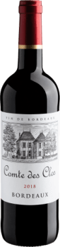 Vinho Comte des Clos Bordeaux AOP 2018 750ml