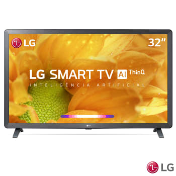 Smart TV LG LED 32” com Comandos de Voz, WebOS 4.5, Upscaler HD, HDR Ativo e Wi-Fi Preta - 32LM625BPSB