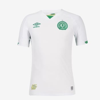 Camisa Masculina Umbro Chapecoense Of.2 2022 (Classic S/N) - Branco+Verde