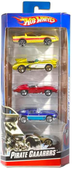 Pacote 5 Carros Sortidos, Hot Wheels, Mattel, Multicor - não é possível escolher as cores