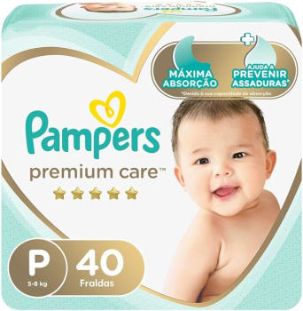 Fralda Pampers Premium Care P - 40 fraldas