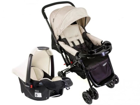 Carrinho de Bebê com Bebê Conforto Cosco Travel System Reverse 0 a 15kg