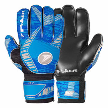 Luva de Goleiro Campo Poker Semi Profissional Multiterreno Zodiac - Exclusiva - Azul+Preto