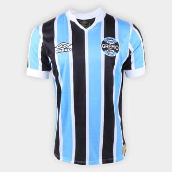 Camisa Grêmio I 1981 s/n° Torcedor Edição Especial Umbro Masculina - Azul+Preto