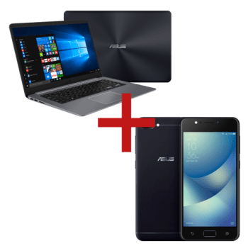 Notebook X510UR-BQ291T Cinza + Zenfone Max (M1) 2GB/32GB Preto