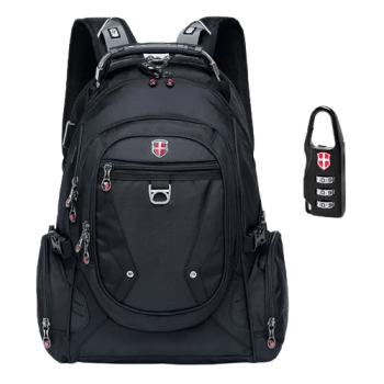 Mochila Executiva Swissport Notebook Trabalho Cadeado Embutido Moderna Reforçada Cabo De Aço