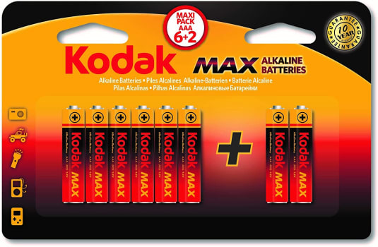 Pilha Kodak Max Alcalina Aaa Palito Com 8 Unidades