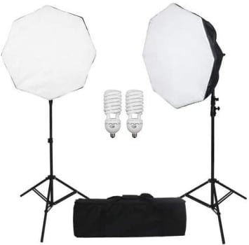 Kit de iluminação Ningbo Octabox 50cm para Estúdio Fotográfico Greika Ágata III - 220v