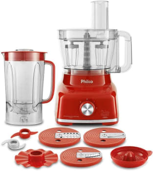 Multiprocessador Philco PMP1600V, 1400W, 220V (Vermelho)