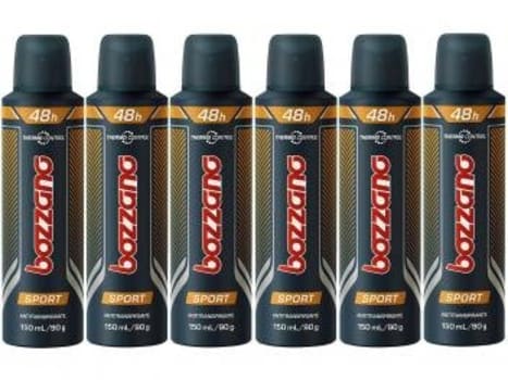 [4 Fragrâncias] Desodorante Aerosol Antitranspirante Masculino Bozzano Thermo Control Sport 90g 6 Unidades