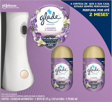 Desodorizador Glade Automatic Spray Aparelho com 2 Refis Lavanda e Baunilha - 269ml