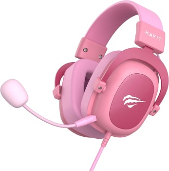 Headset Fone De Ouvido Havit HV-H2002d Pink, Gamer, Com Microfone