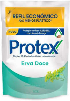 3 Unidades - Sabonete Líquido Protex Erva Doce 200 ML, Refil