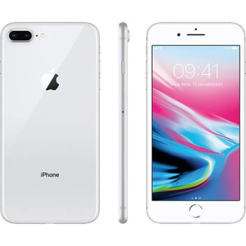 iPhone 8 Plus Prata 64GB Tela 5.5" IOS 11 4G Wi-Fi Câmera 12MP - Apple