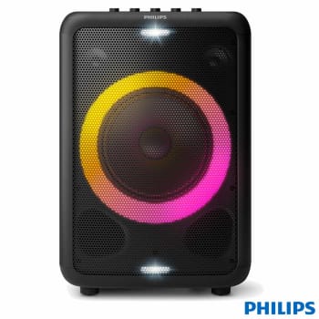 Caixa De Som Bluetooth Party Speaker Philips Com Luzes E Bateria Recarregável - TAX3206/78