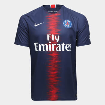 Camisa Paris Saint-Germain Home 18/19 s/n° Torcedor Nike Masculina - Preto