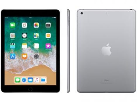 iPad 6 Apple 32GB Cinza Espacial Tela 9.7" Retina - Proc. Chip A10 Câm. 8MP + Selfie iOS 11 Touch ID - Magazine Ofertaesperta