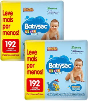 Lenço Umedecido Babysec Pacote Economico 384 Folhas