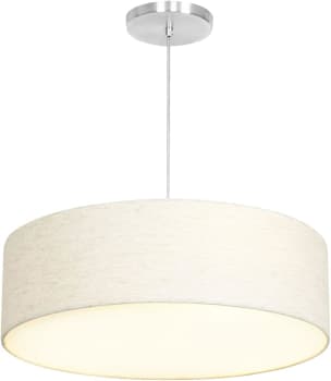 Lustre Cupula Pendente Dome 50x15cm Magnífico Linho Claro