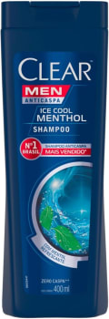 Clear Shampoo Men Anticaspa Ice Cool Menthol 400Ml