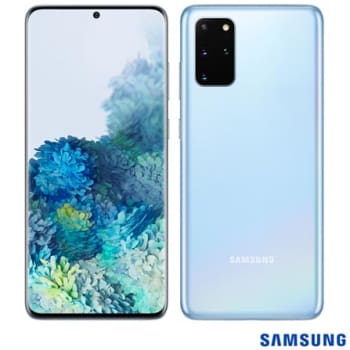 Samsung Galaxy S20+ Azul, com Tela Infinita de 6,7”, 4G, 128GB e Câmera Quádrupla 64MP+12MP+12MP+ToF - SM-G985FLBJZTO