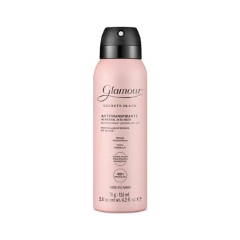 Desodorante Antitranspirante Aerossol Glamour Secrets Black 75g/125ml