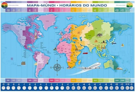 Puzzle 200 Peças Horários Do Mundo, bebe