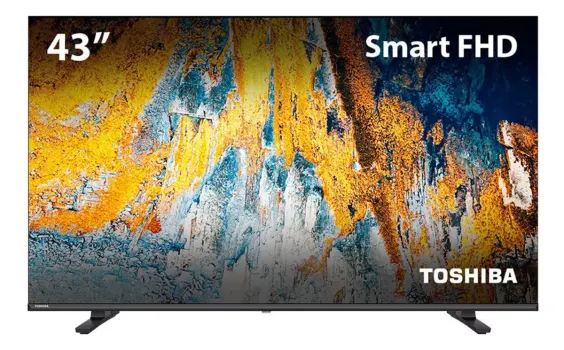 Smart TV 43" FHD LED TB017M Toshiba 43V35L com WiFi Dolby Audio e Espelhamento de Tela
