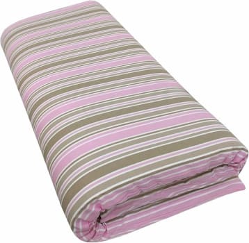 Colchonete P/Berço Desmontável Chiqueirinho 100x70x4cm Thity Listra n3 Rosa