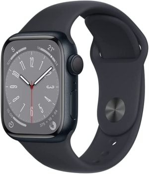 Apple Watch Series 8 (GPS), Smartwatch com caixa meia-noite de alumínio – 41 mm • Pulseira esportiva meia-noite – Padrão