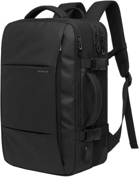 BANGE Mochila Executiva Masculina Reforçada de 40L Expansível Antifurto Impermeável para Notebooks de Até 17.3 Polegadas