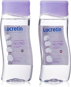 2 Kits - Lucretin Neutro - Kit Sabonete Líquido Íntimo, 200Ml, 2 Unidades   