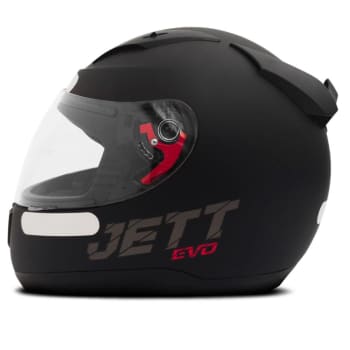 Capacete Fechado Jett Modelo Evo Line Solid Fosco - Preto