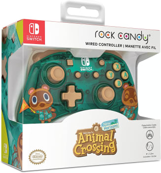 Controle Nintendo Switch Animal Crossing Timmy & Tommy por Rock Candy, Sem fio, Homologado Pela Nintendo