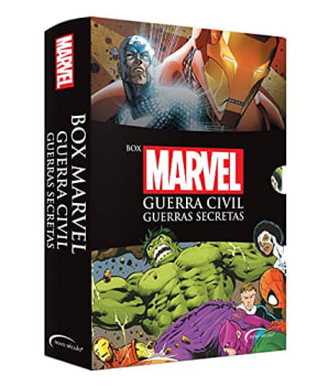 Livro Box - Marvel: Guerra Civil e Guerras Secretas (Edição Slim) + Pôster - Alex Irvine & Stuart Moore