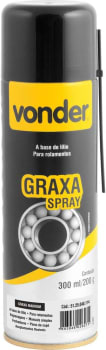 Graxa Em Spray Marrom, Base De Lítio, 200 G Vonder