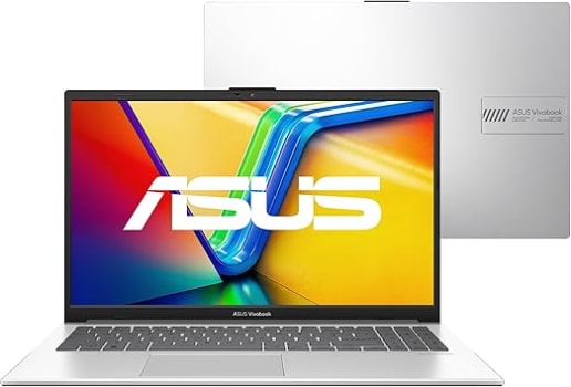 Notebook ASUS Vivobook Go 15, Intel Core i3 N305, 4GB, 128GB SSD, W11 Home, Tela 15.6" FHD Cool Silver - E1504GA-NJ440W