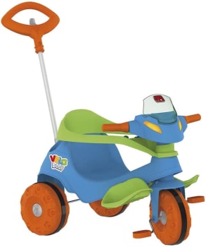 Triciclo Velobaby G2 Passeio & Pedal - Bandeirante (Azul) 