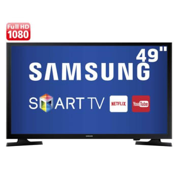 Smart TV LED 49" Full HD Samsung 49J5200 com Connect Share Movie, Screen Mirroring, Wi-Fi, Entrada HDMI e USB