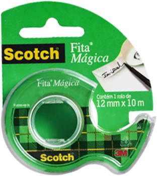 Fita Mágica Scotch com Suporte - 12 mm x 10 m