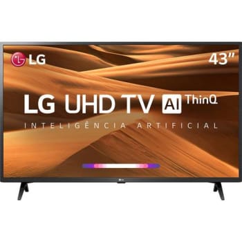 Smart TV Tela Led 43" LG 43UM7300PSA Ultra HD com Conversor Digital + Wi-Fi 2 USB 3 HDMI Thinq Ai