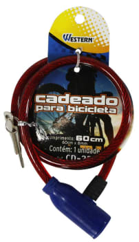 Western CD-33 Cadeado para Bicicleta Flexível 65cm - 1 Unidade