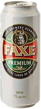 5 Unidades - Cerveja Faxe Premium Lata 500ml cada