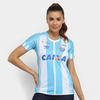 Camisa Avaí I 17/18 s/n° - Torcedor Umbro Feminina - Azul e Branco