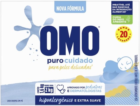 Omo Puro Cuidado - Sabão em Pó, 1.6kg