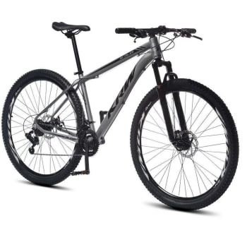 Bicicleta aro 29 KRW Alumínio 24 Vel Marchas Freio a Disco Suspensão dianteira Mountain Bike X32 - Grafite+Preto