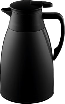 Garrafa Térmica 1 Litro Bule Térmico Linha Madri Bkza - Para Café Chá Chimarrão Mate - Sistema de Gatilho Prático - Anti Gotejamento - Para Bebidas Quentes e Frias - Preto