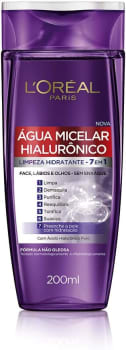 L'Oréal Paris Água Micelar com Ácido Hialurônico Puro Limpeza Hidratante 7 em 1 200ml